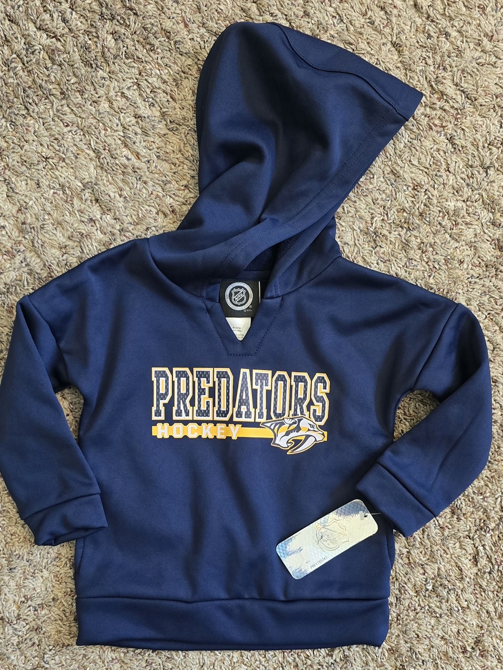 NHL Nashville Predators Navy and Gold Pullover Hoodie
